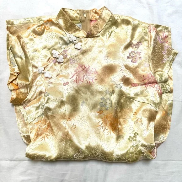 Vintage Yellow Qipao Size XS - Picture 4 of 9